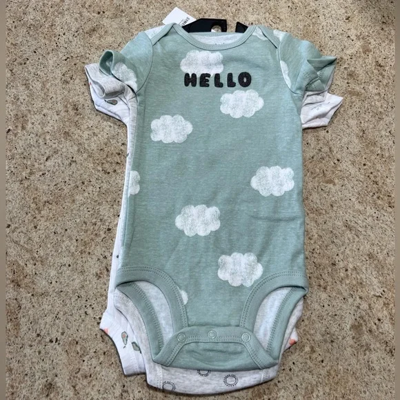 NWT Carter's Child of Mine Baby Unisex Bodysuits, 3-Pack, 12m - Picture 7 of 12